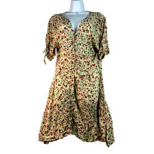 Faithfull The Brand Womens Anthropologie Marianna Floral Rayon Mini Dress Sz 6